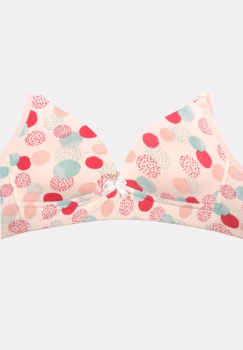 Σουτιέν Εφηβικό Βαμβακερό Biyo Kids Dots Baby Pink