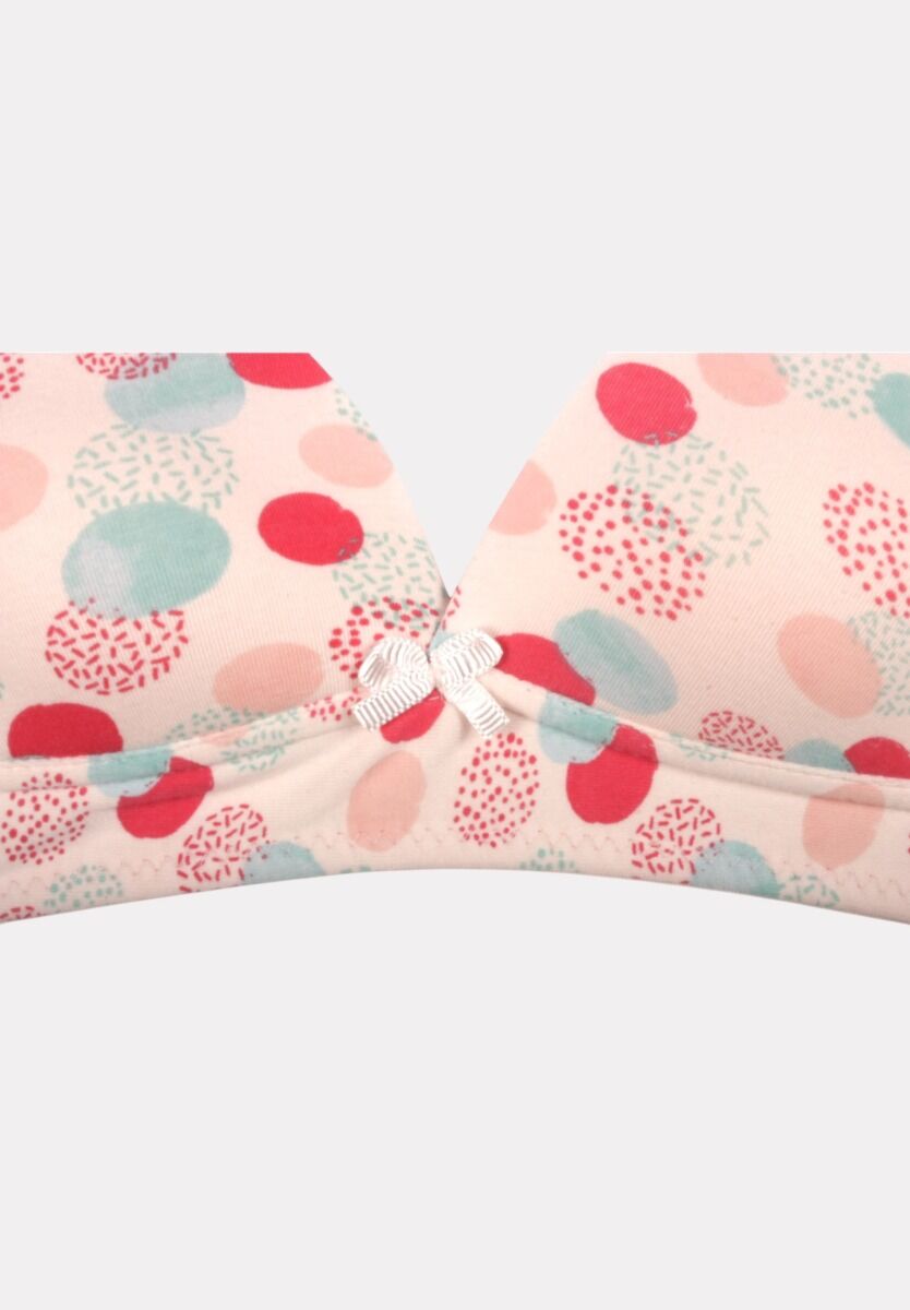 Σουτιέν Εφηβικό Βαμβακερό Biyo Kids Dots Baby Pink
