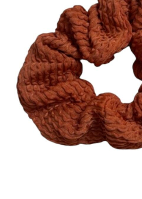 Crinkle Scrunchie Brown