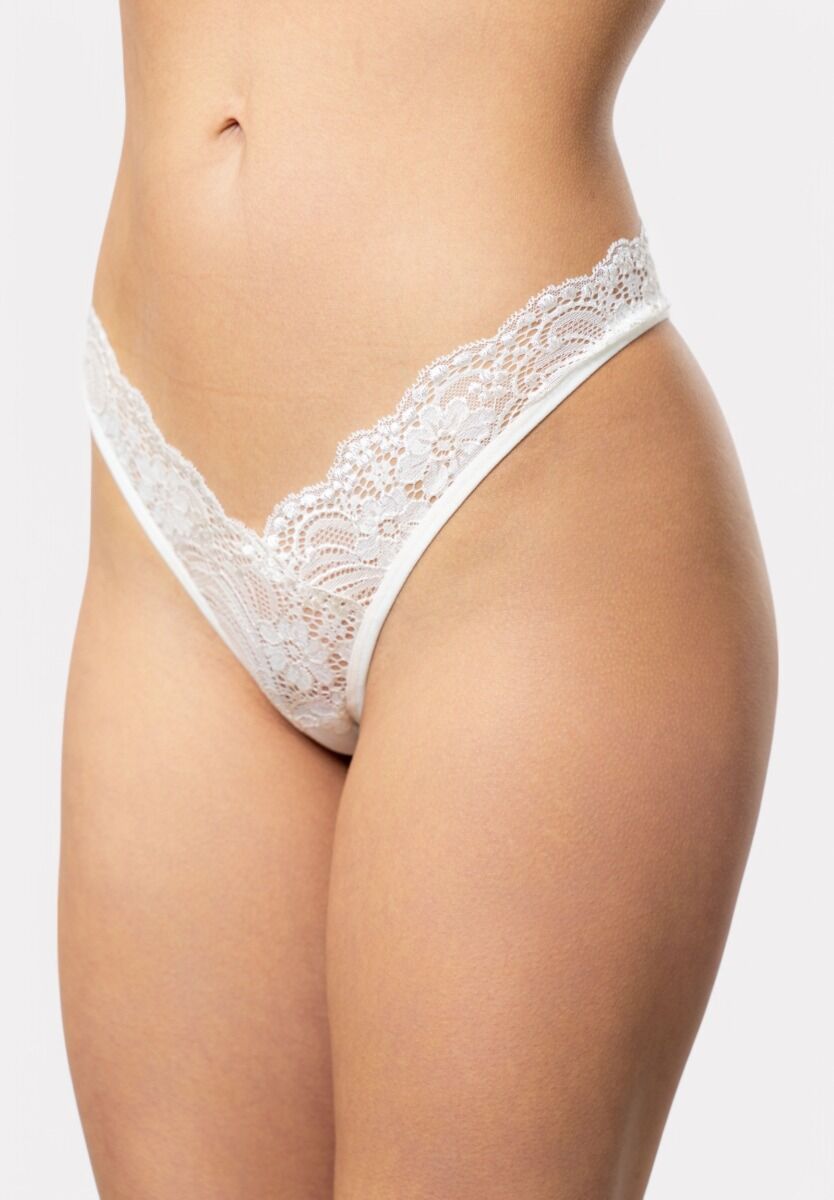 Στρινγκ Cottonhill με λεπτομέρεια κόσμημα White Elegance