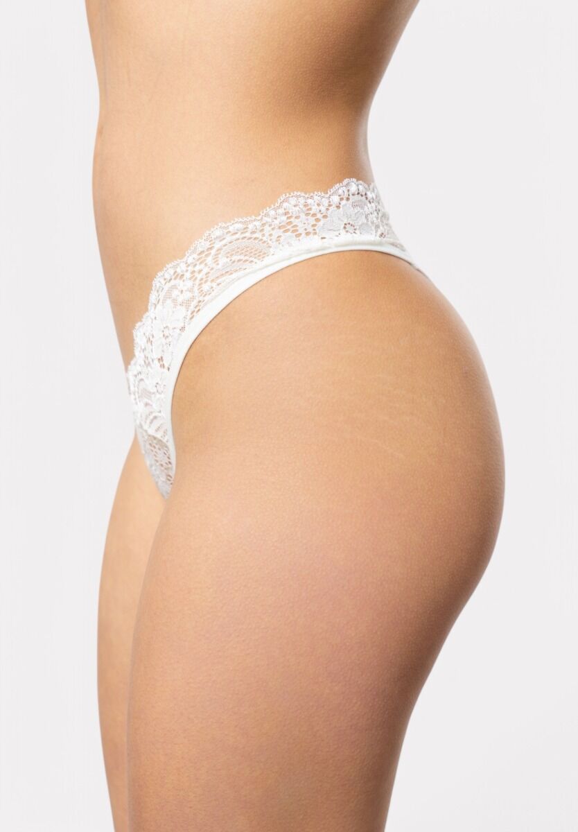 Στρινγκ Cottonhill με λεπτομέρεια κόσμημα White Elegance