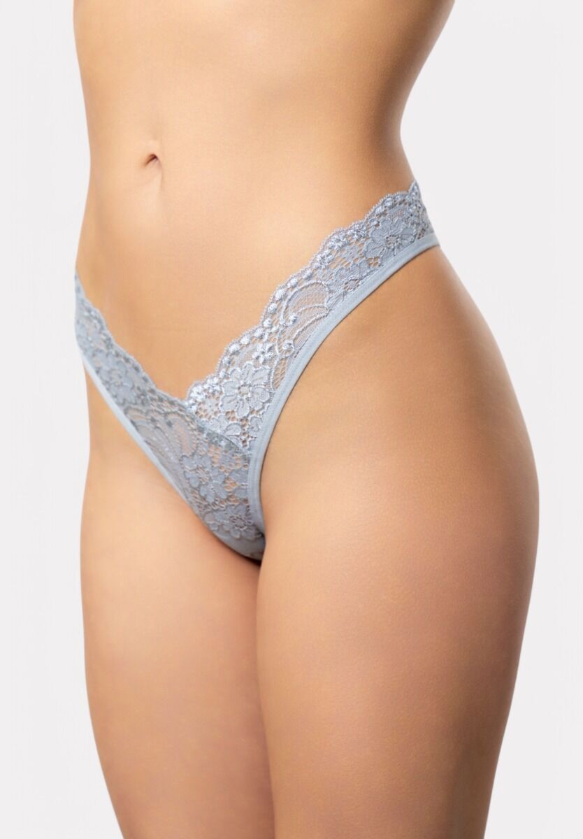 Στρινγκ Cottonhill με λεπτομέρεια κόσμημα Grey Elegance
