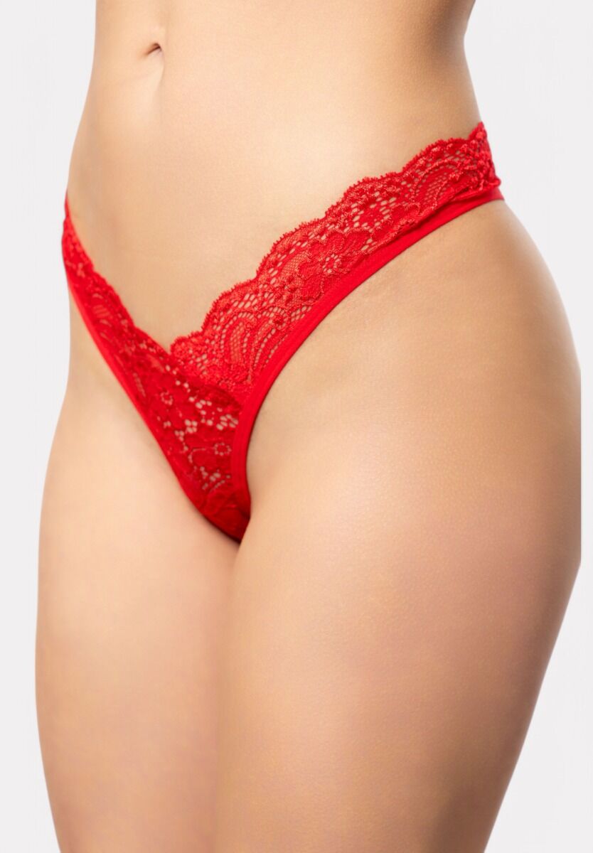 Στρινγκ Cottonhill με λεπτομέρεια κόσμημα Red Elegance