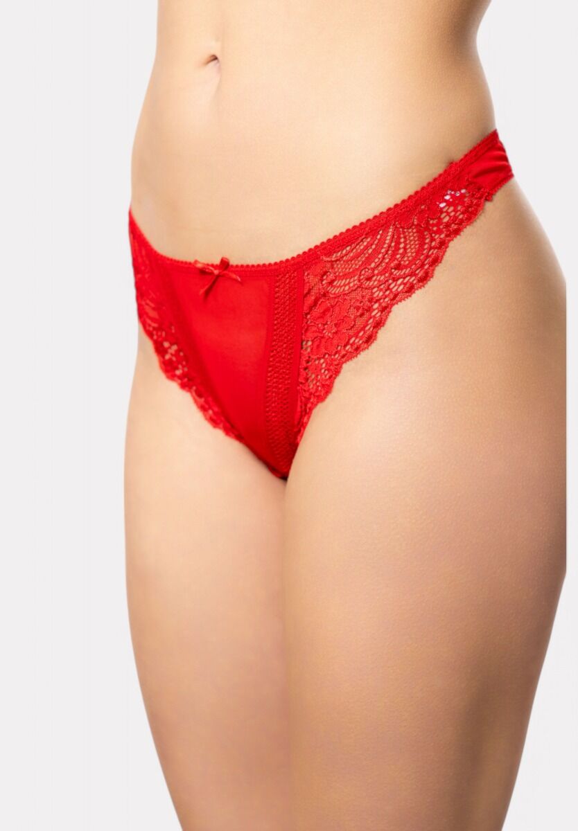 Στρινγκ Cottonhill με δαντέλα Lace Romance Red