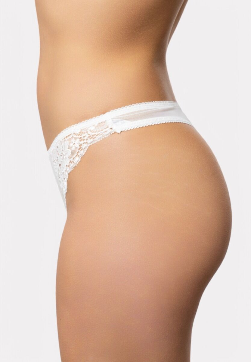 Στρινγκ Cottonhill με δαντέλα Lace Romance White
