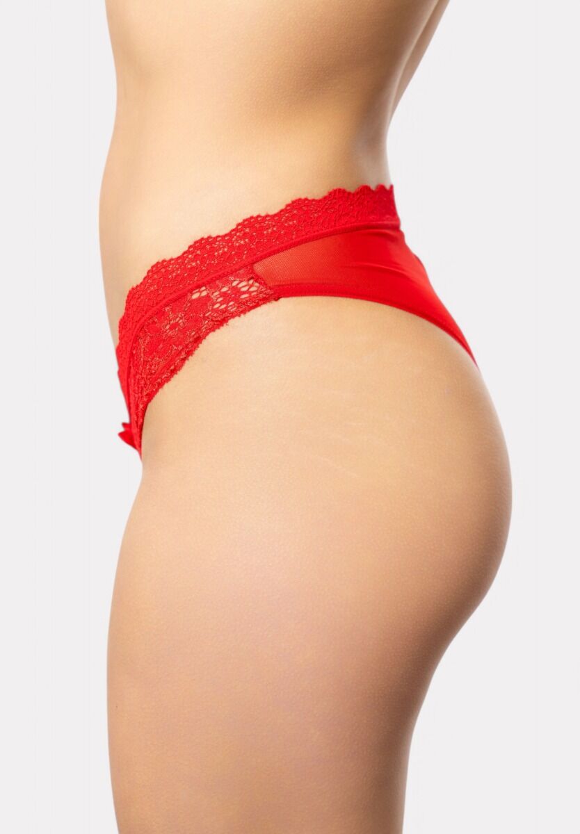 Brazil Cottonhill με διαφάνεια και δαντέλα Red Lace