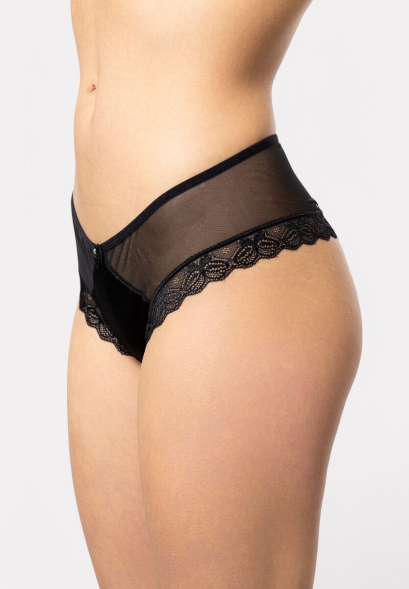 Brazil Cottonhill με διαφάνεια Black Satin & Lines