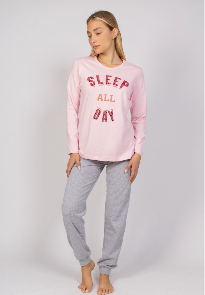 Πιτζάμα γυναικεία Sleep All Day Cherry