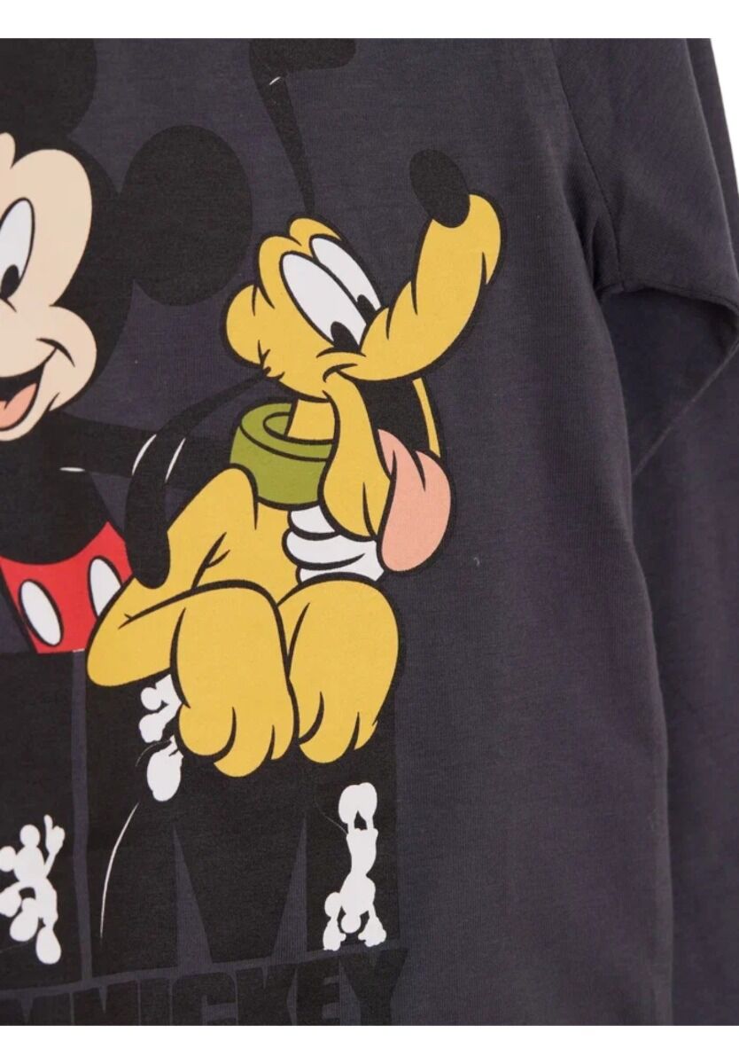 Πιτζάμα για αγόρι βαμβακερή Cimpa Disney Mickey & Pluto ανθρακί