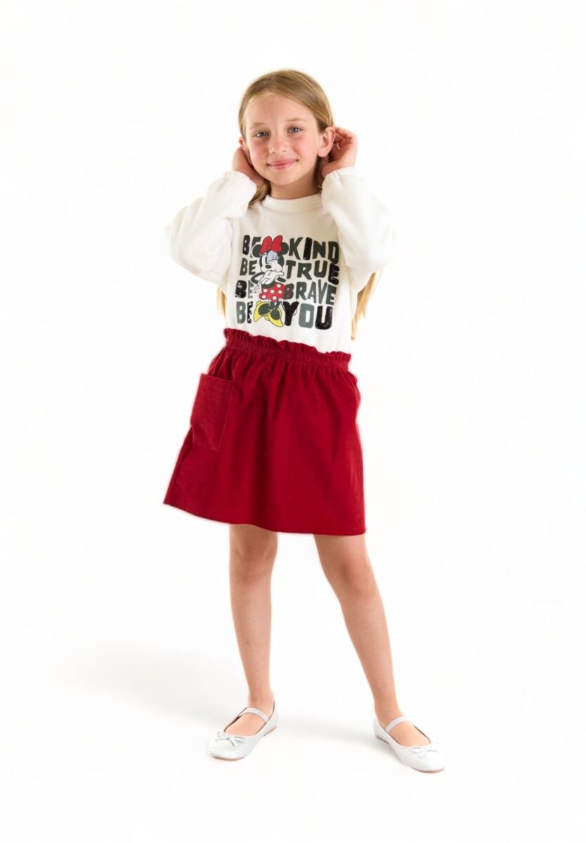 Σετ για κορίτσι Cimpa Minnie Mouse μπλούζα με κοτλέ φούστα