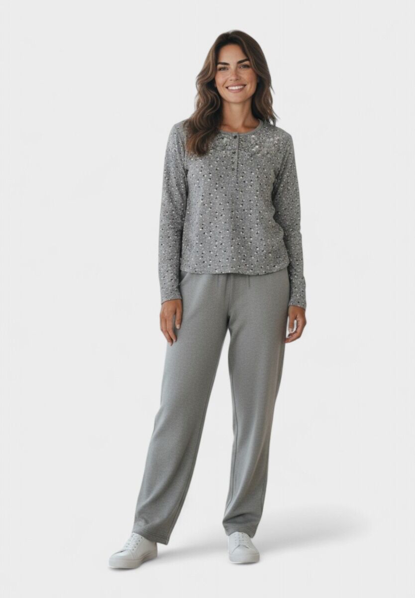 ναικεία Πιτζάμα Φούτερ Cozy Elegance Gre