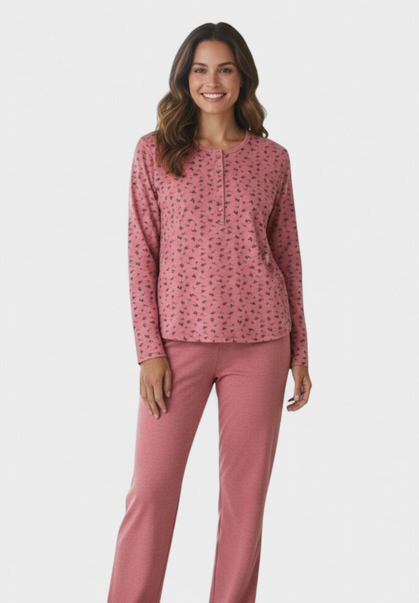 Γυναικεία Πιτζάμα Φούτερ Collection Cozy Pink Blossom