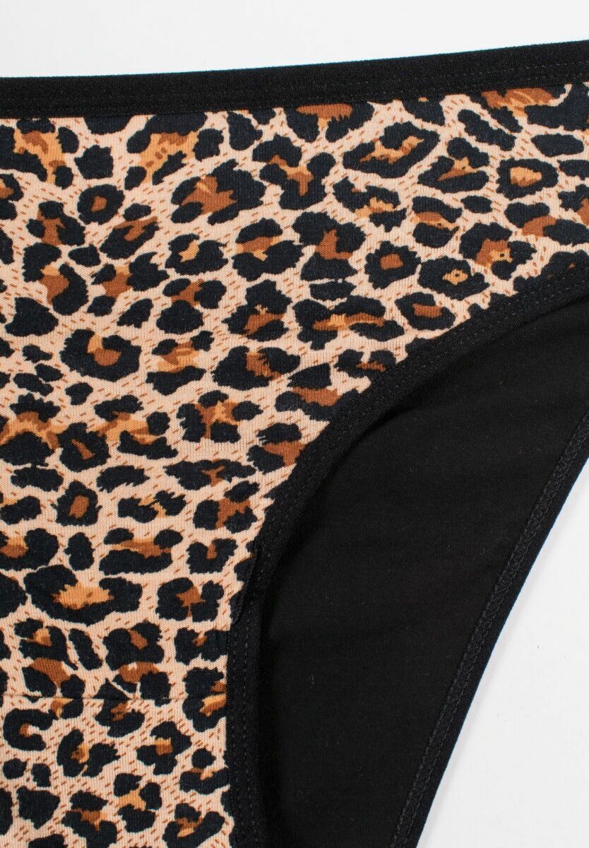 Σλιπ γυναικείο Mini Sexen Leopard Black Vanessa 5 Τεμ.