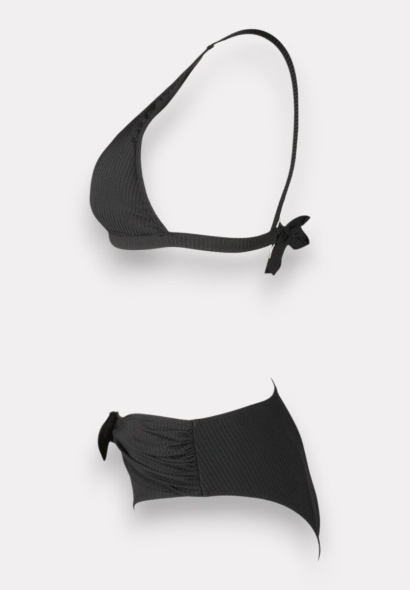 Μαγιό γυναικείο Bikini Set – Τριγωνικό Top & Ψηλόμεσο Black