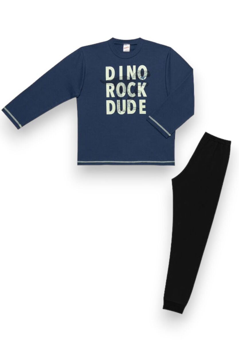 Πιτζάμα παιδική Dino Rock Minerva Navy