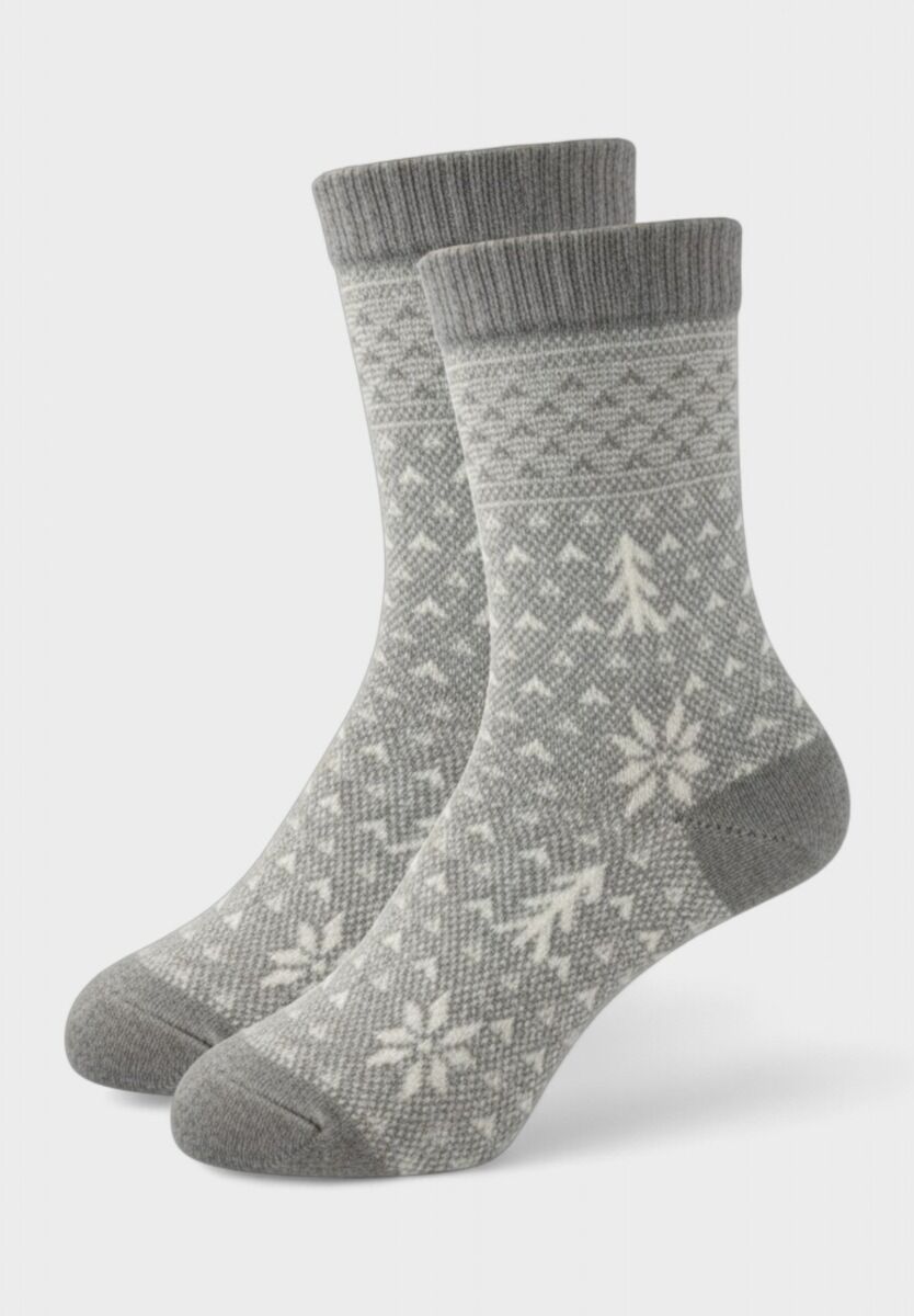 Γυναικεία μάλλινη κάλτσα Pro Socks Frosty Silver – ασημί γκρι