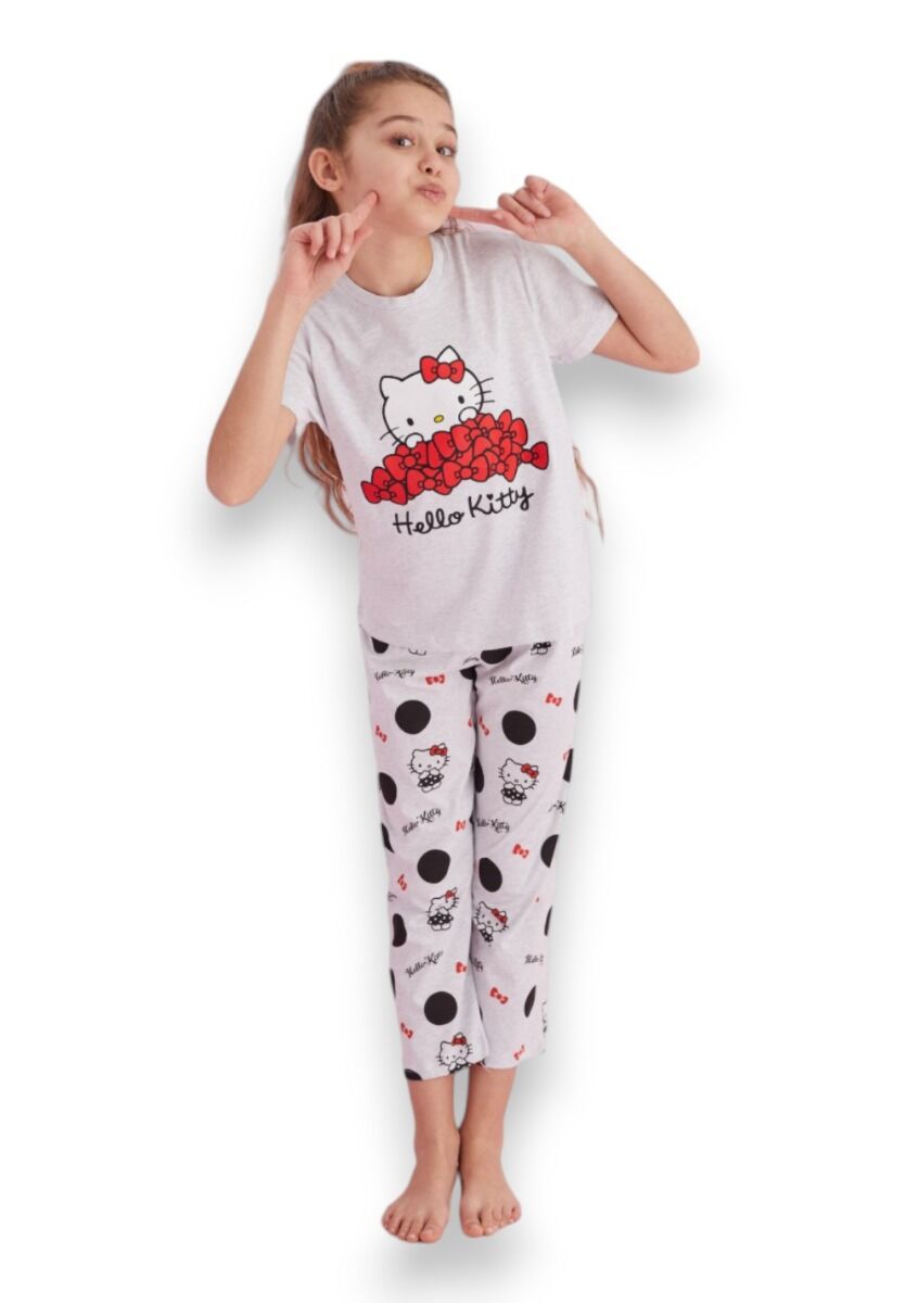 Πιτζάμα παιδική με μακρύ παντελόνι Hello Kitty Love