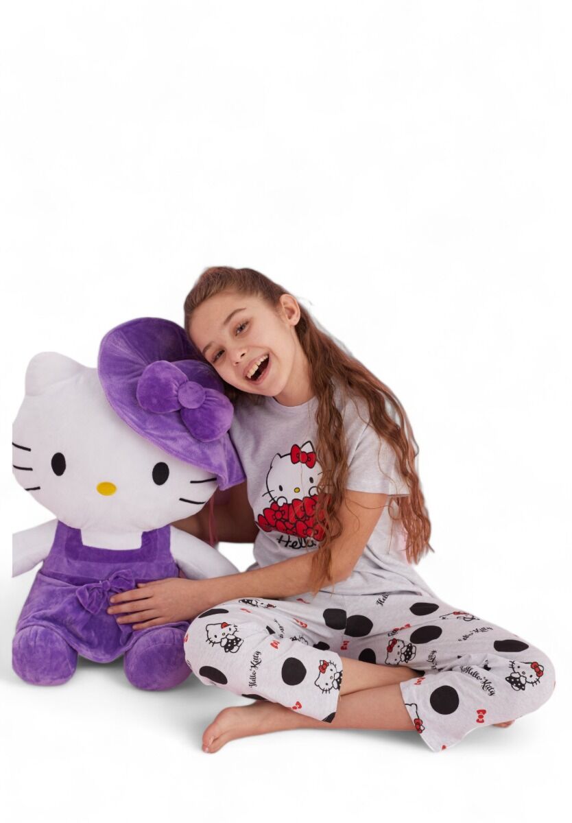 Πιτζάμα παιδική με μακρύ παντελόνι Hello Kitty Love