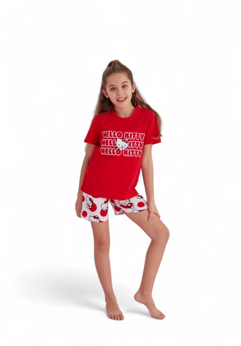 Πιτζάμα παιδική με σορτσάκι Hello Kitty Playful