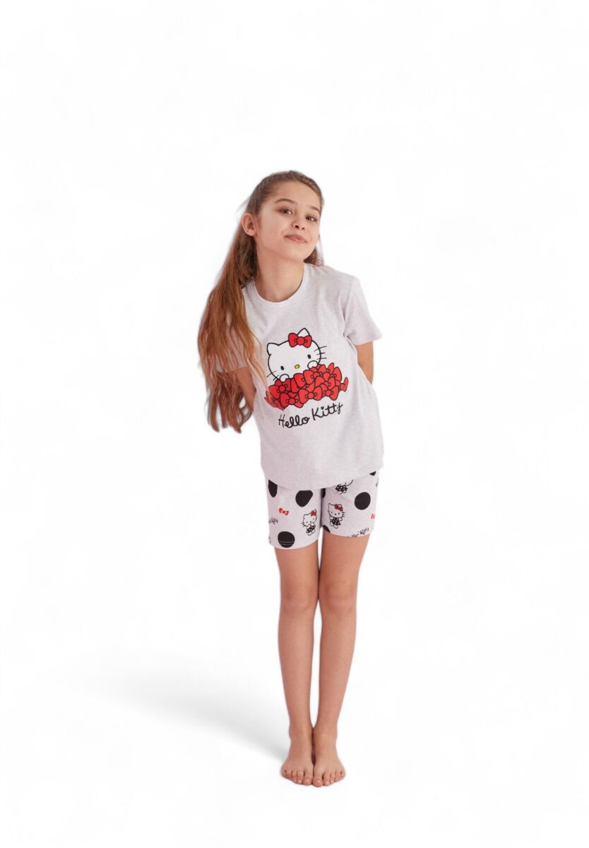 Πιτζάμα παιδική με σορτσάκι Hello Kitty Love
