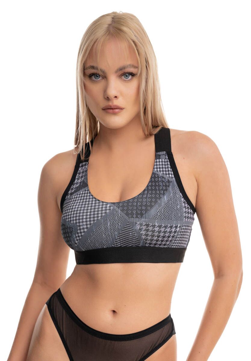 Γυναικείο αθλητικό μπουστάκι Norddiva Black-Grey 80508