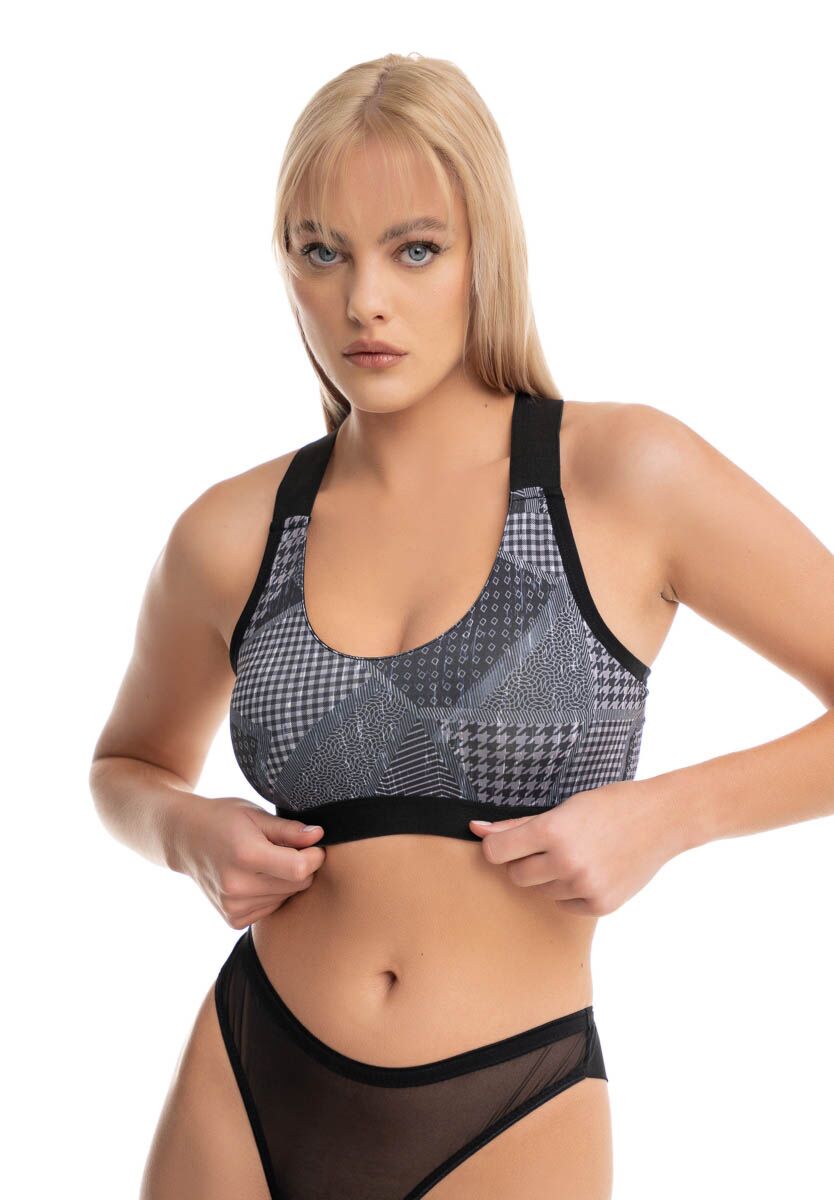 Γυναικείο αθλητικό μπουστάκι Norddiva Black-Grey 80508