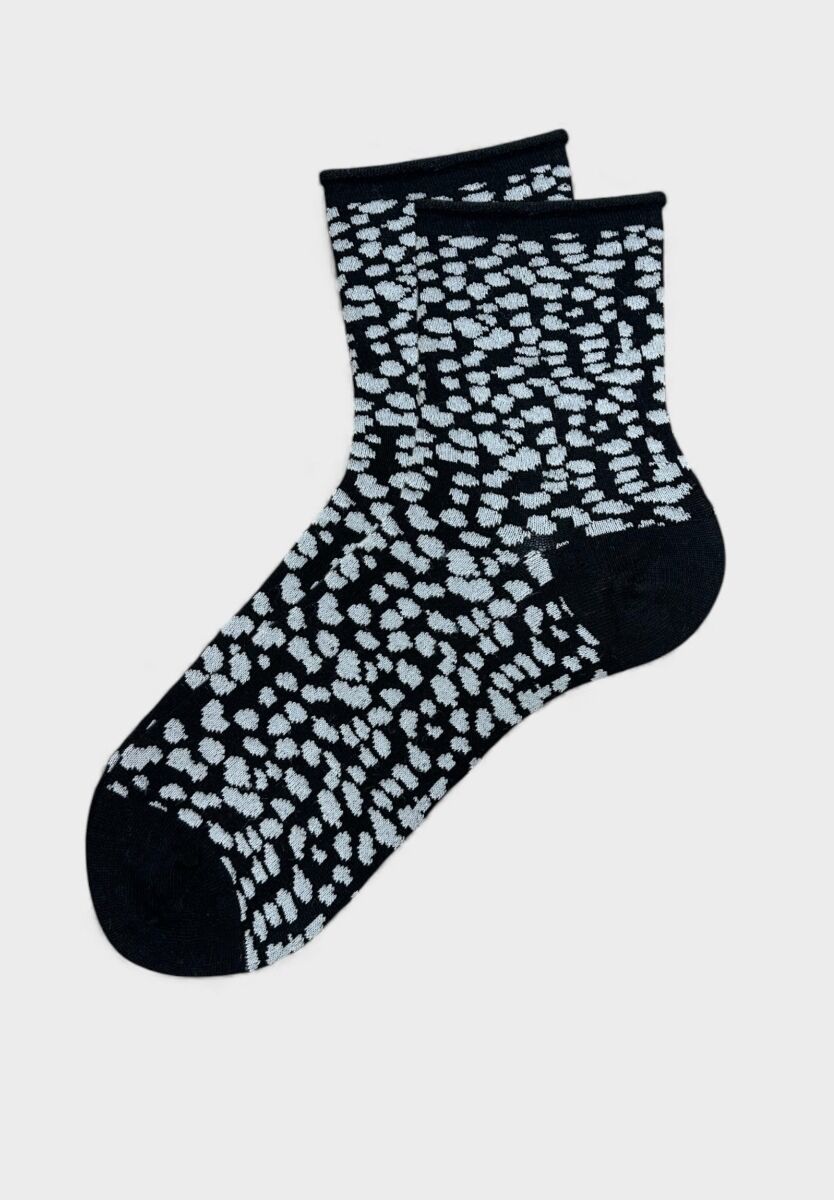 Γυναικείες κάλτσες bamboo animal print σε μαύρο και γκρι – Soma Socks