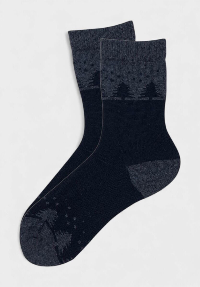 γυναικεία μάλλινη κάλτσα Pro Socks Midnight Frost μπλε γκρι
