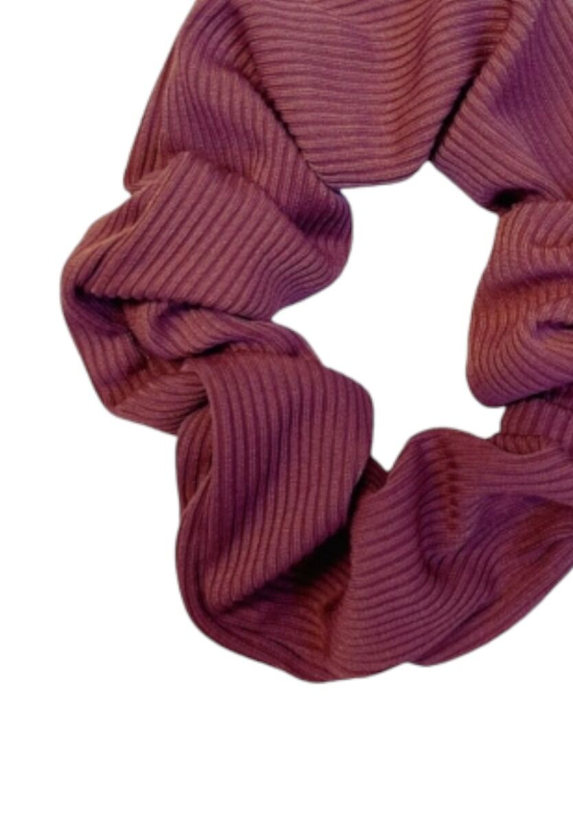 Rib Scrunchie Dusty Red