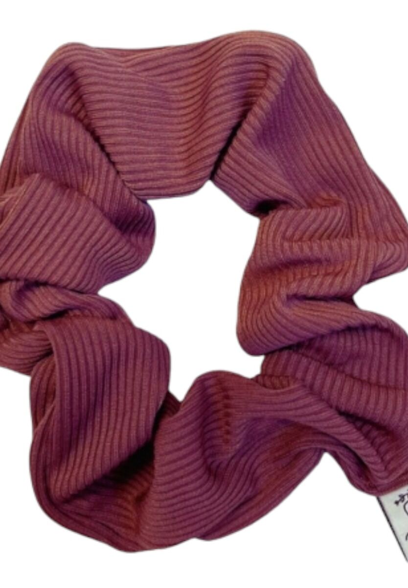 Rib Scrunchie Dusty Red