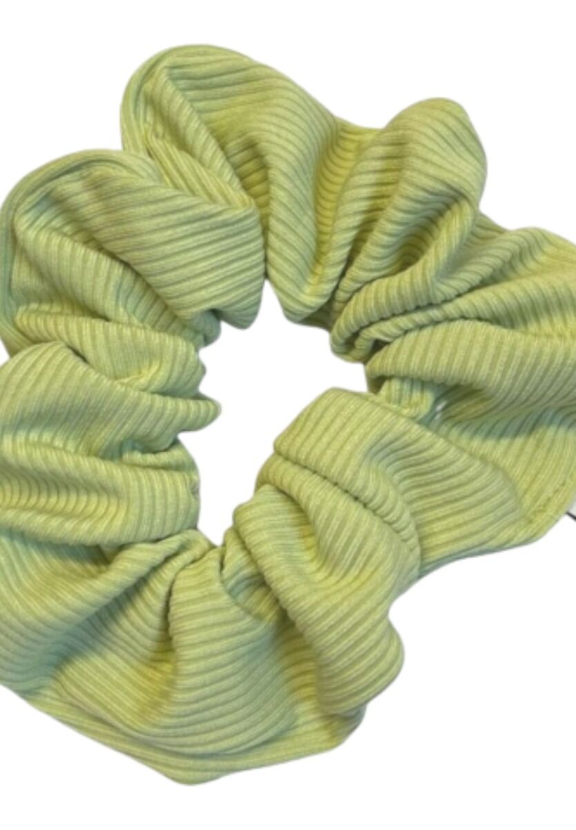Rib Scrunchie Seige Green