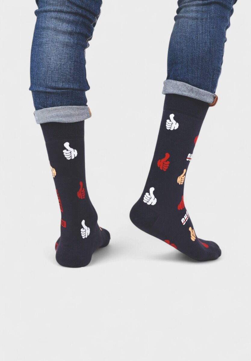 Ανδρική κάλτσα Soma Socks “Okay” σε navy χρώμα