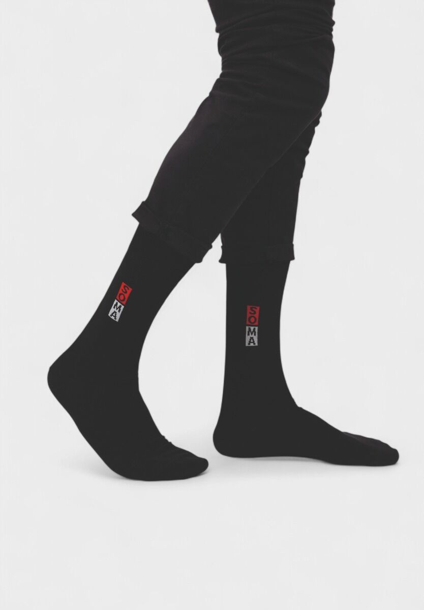 Ανδρική κάλτσα Soma Socks King Black – Premium Cotton