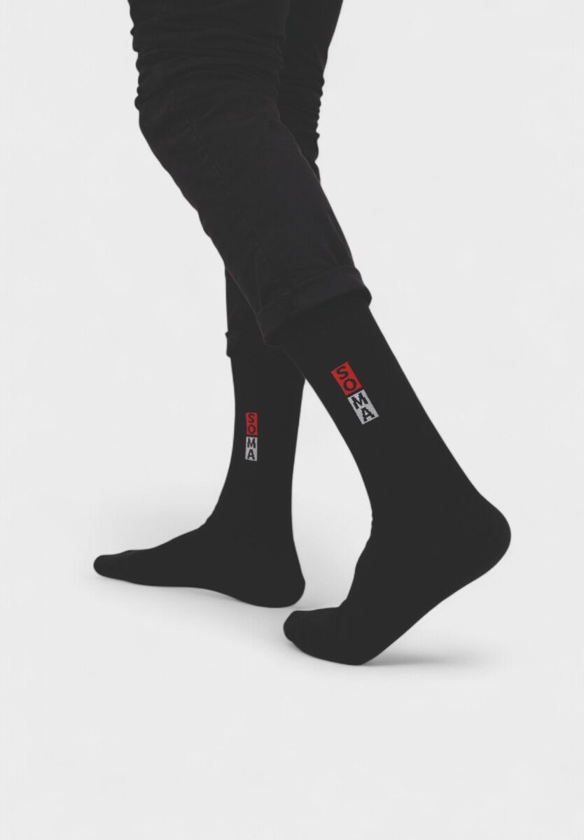 Ανδρική κάλτσα Soma Socks King Black – Premium Cotton
