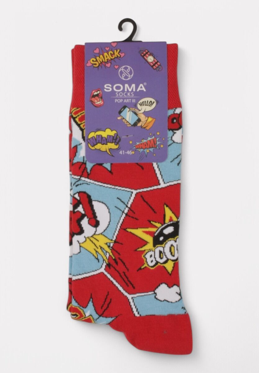 Κάλτσα ανδρική Soma Pop Art Boom