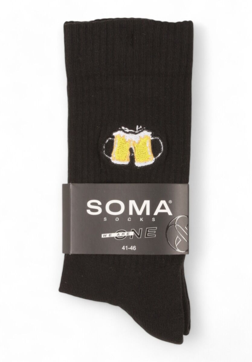 Κάλτσες ανδρικές Rib με κέντημα Soma Beers