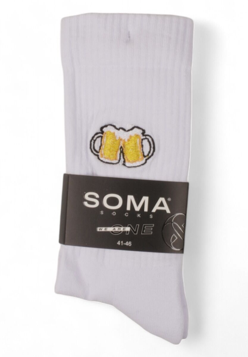 Κάλτσες ανδρικές Rib με κέντημα Soma Beers