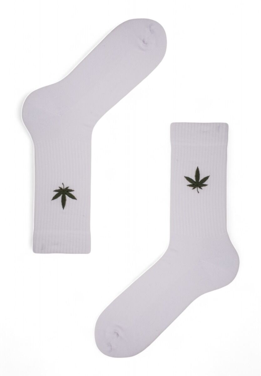 Κάλτσες ανδρικές Rib με κέντημα Soma Marijuana 