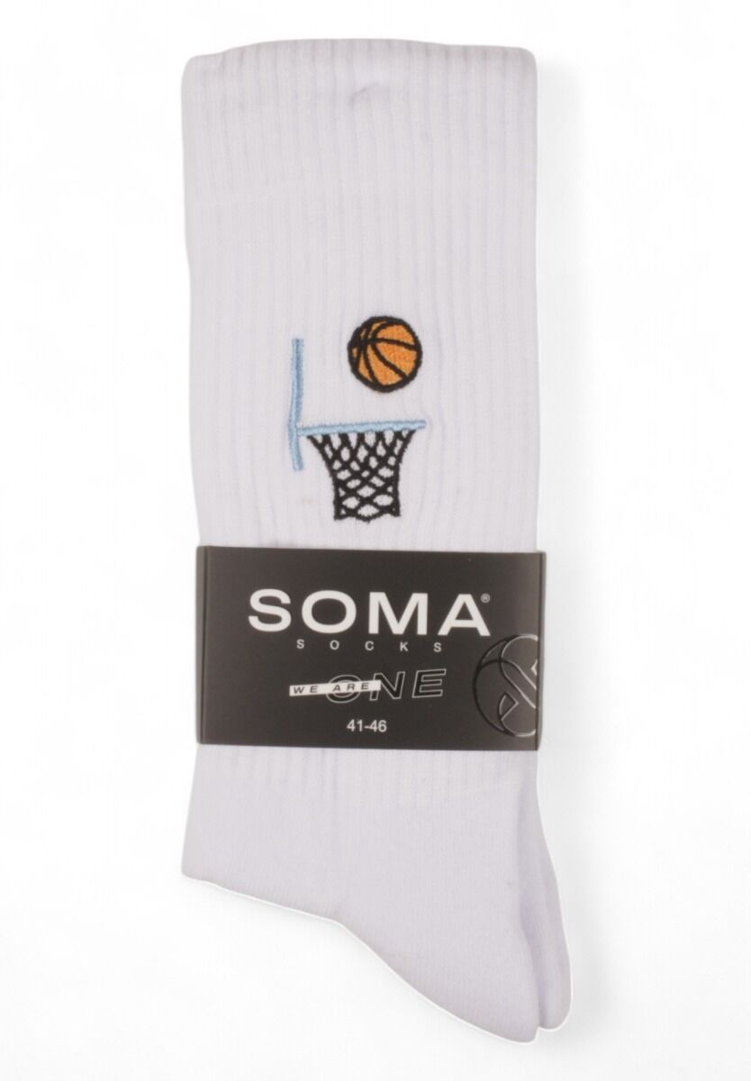 Κάλτσες ανδρικές Rib με κέντημα Soma Basketball