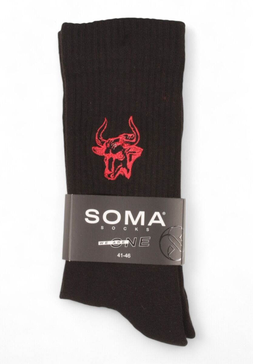 Κάλτσες ανδρικές Rib με κέντημα Soma Bull