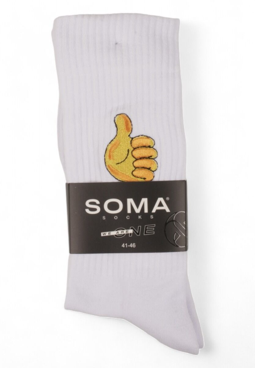 Κάλτσες Unisex Rib με κέντημα Soma Like 