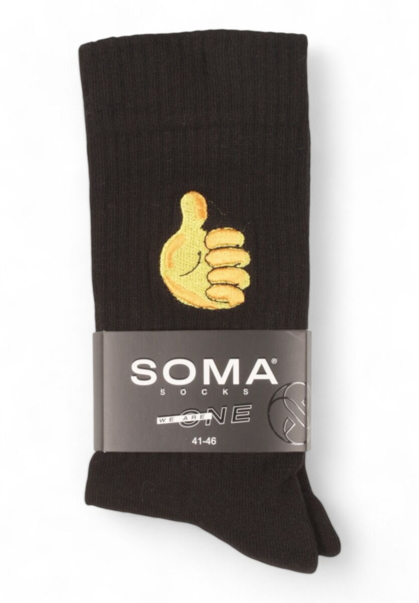 Κάλτσες Unisex Rib με κέντημα Soma Like 