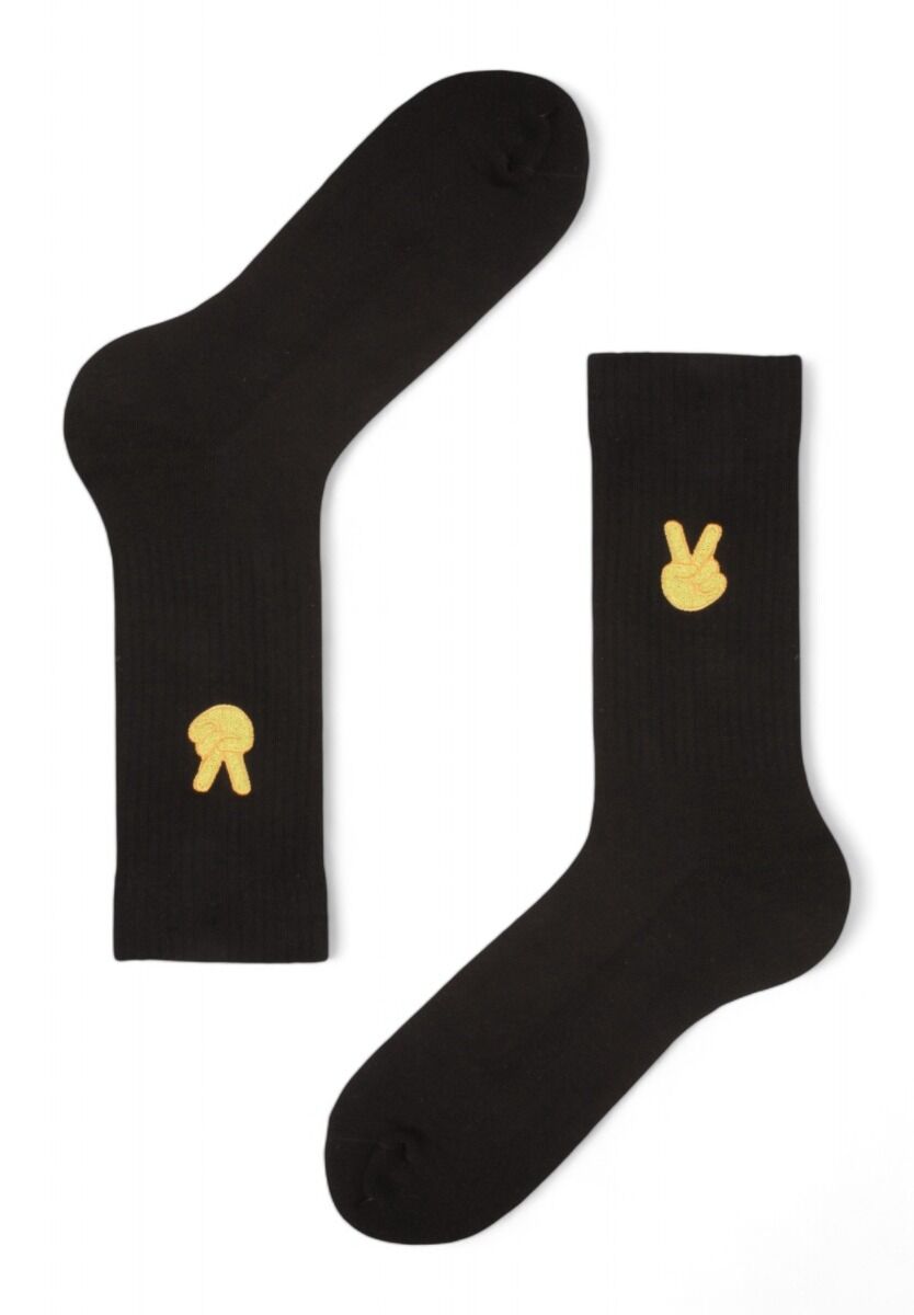 Κάλτσες Unisex Rib με κέντημα Soma Peace