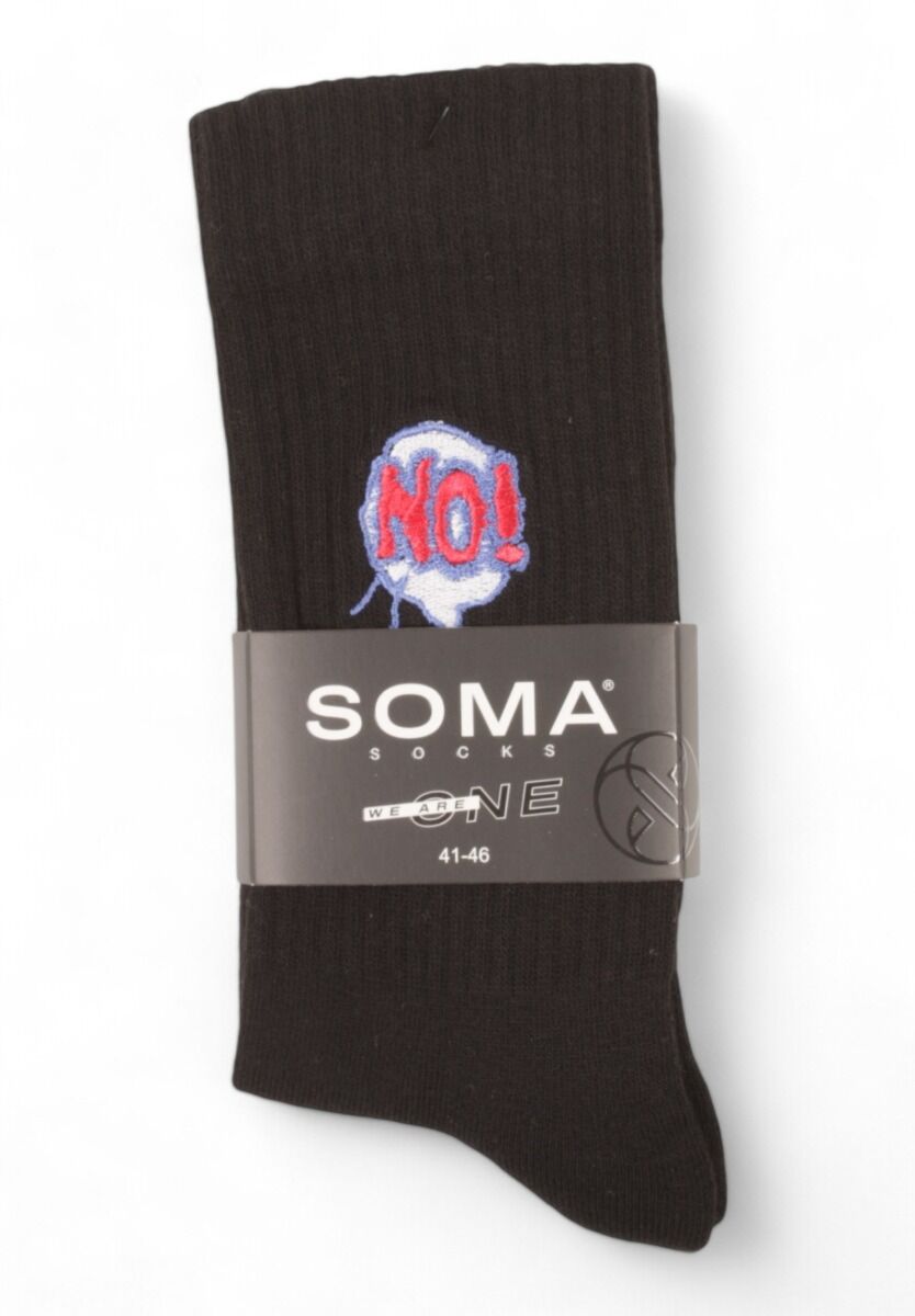 Κάλτσες Unisex Rib με κέντημα Soma No