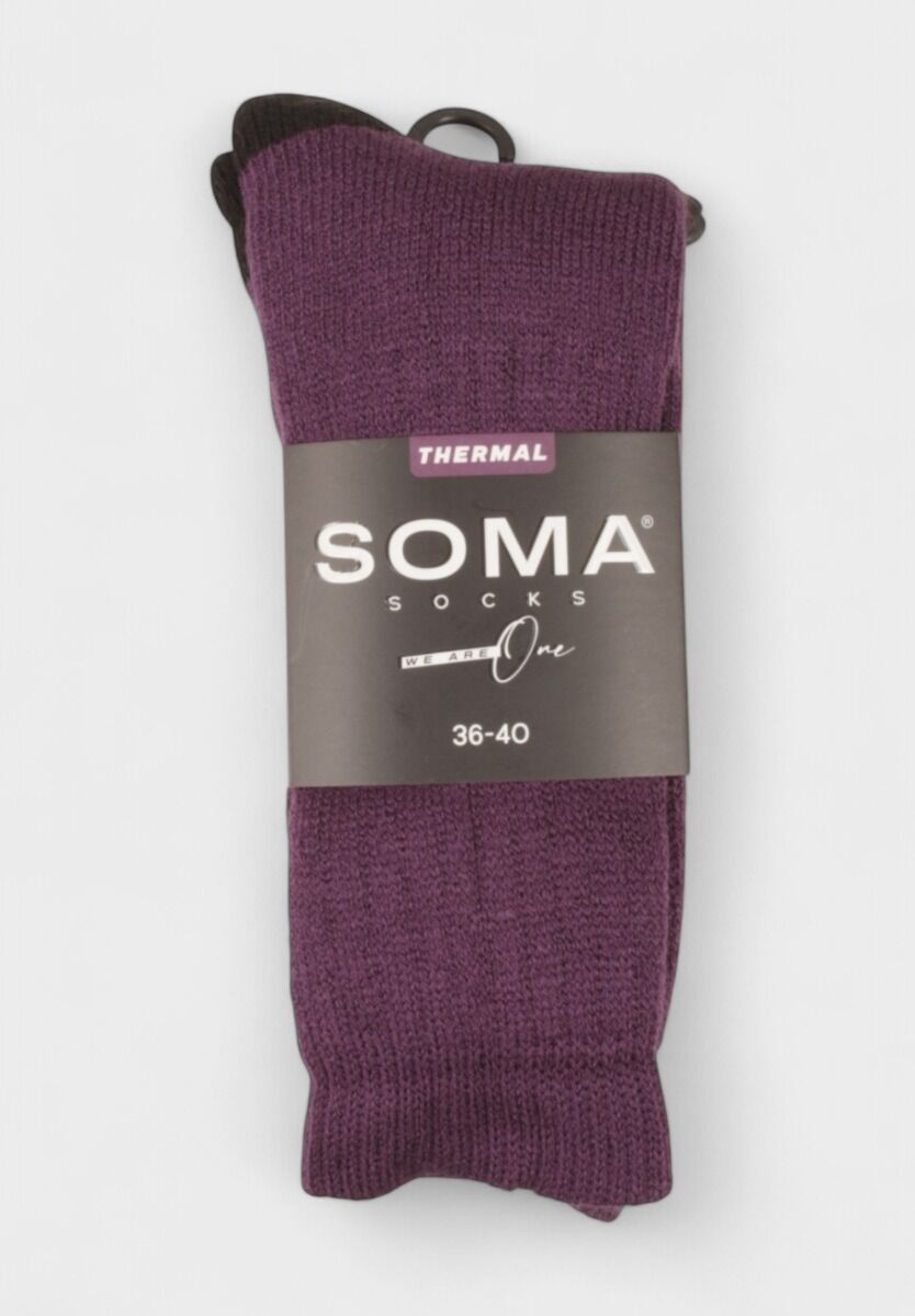 Κάλτσες γυναικείες ισοθερμικές μαλλί Thermal Soma Purple