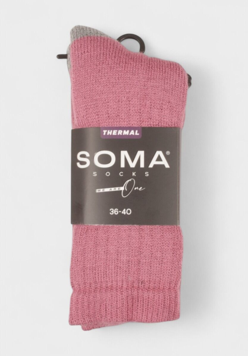 Κάλτσες γυναικείες ισοθερμικές μαλλί Thermal Soma Pink