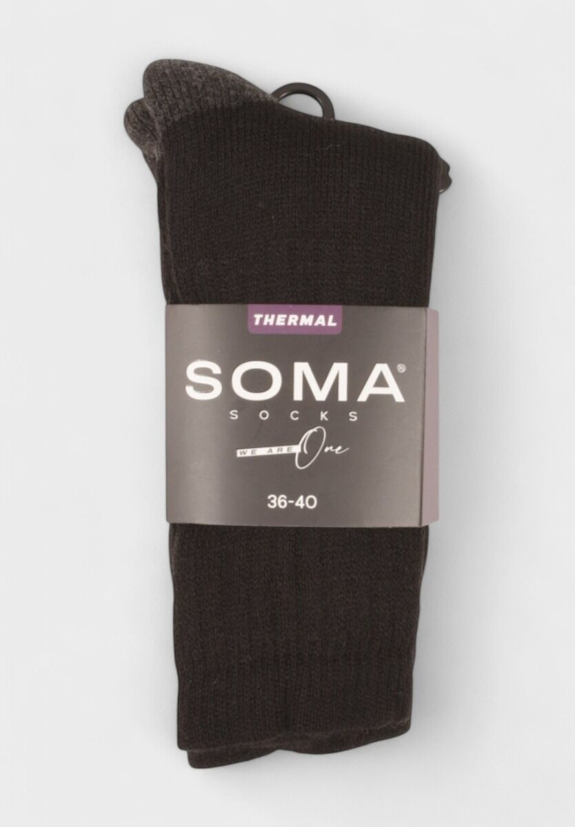 Κάλτσες γυναικείες ισοθερμικές μαλλί Thermal Soma Black