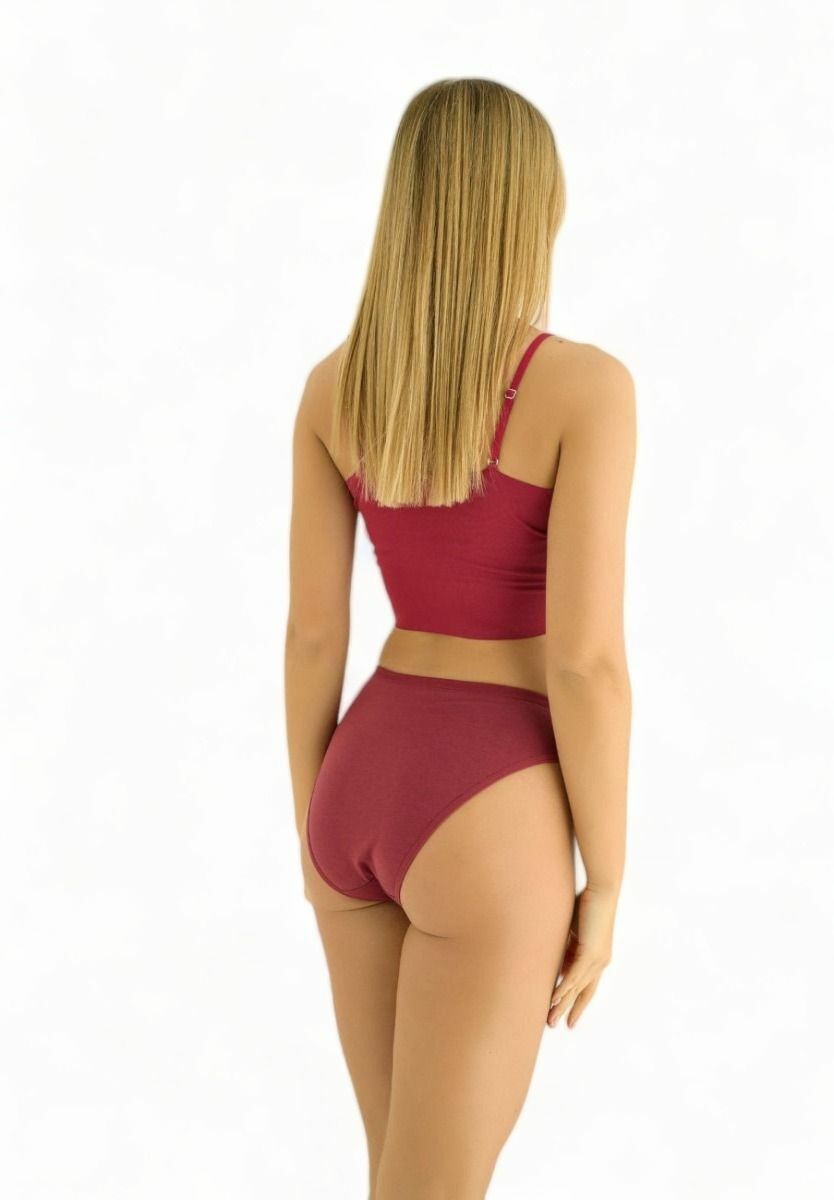 Σλιπ γυναικεία mini Sexen ψηλοκάβαλα μονόχρωμα 5 Τεμ.