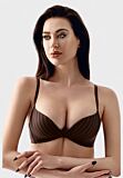 Εμπρόσθια όψη σουτιέν New Bra χωρίς ενίσχυση σε καφέ

