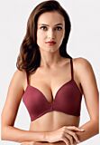 Σουτιέν New Bra Push-Up σε μπορντό χρώμα – εμπρόσθια όψη με ενίσχυση

